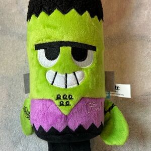Monster Plush Dog Toy - Green and Black